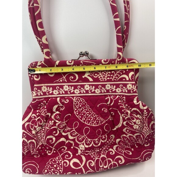 Vera Bradley Alice Kisslock Shoulder Bag-Twilly Birds Pink Pattern-Retired - Picture 13 of 16